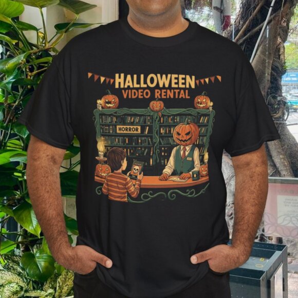 Halloween Video Rental Classic T Shirt - Picture 1 of 6